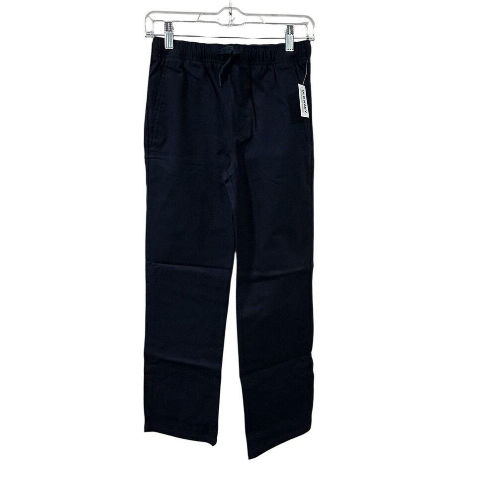 Old Navy Boys Kids Size XL Pants Navy Blue Straight Canvas Cotton Stretch Flex